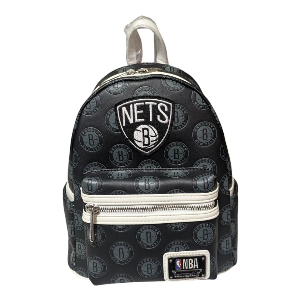 Loungefly Brooklyn Nets Mini Backpack Debossed Lo… - image 2